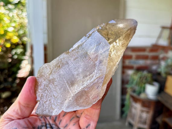 Elestial Citrine, Naturally Etched & Self-Healed, 494g, High-Grade Citrine, Aracuai, Minas Gerais, Brazil V115