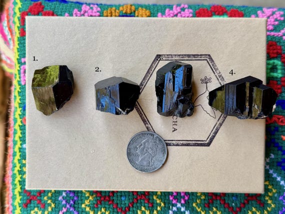 Erongo Black Tourmaline, Ethically Mined, Choose ONE of Four, Grounding & Protection, Erongo Mountain, Namibia T902