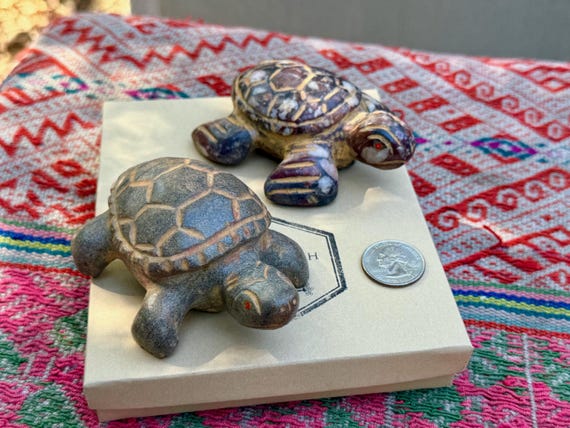 Stone Turtle Carving, Shamanic Totem, Hand Carved from Native Ausungate Stone, Sacred Valley, Peru