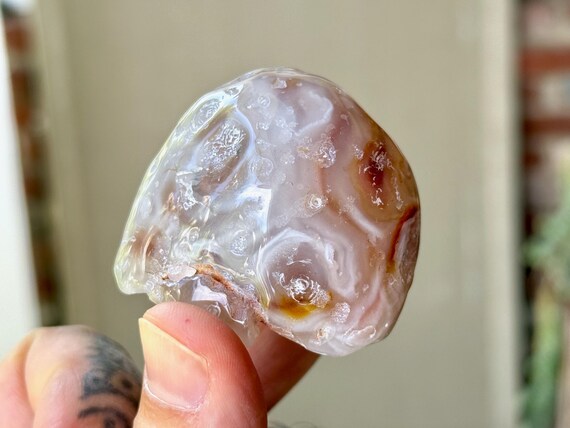 Enhydro Ocean Agate, Ancient Moving Water, 74g, Old Find, Earth & Water Elements, Stability and Self-Reliance, Brazil A664