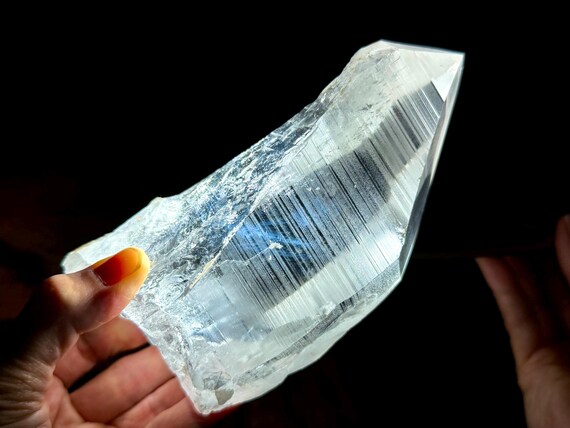 Blue Needle Lemurian Quartz, AAA Water Clear, 823g, New Find, Bahia, Brazil V651