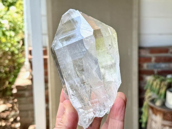 Himalayan Cathedral Quartz, Water Clear with Record Keepers, 1.2 Kilo, High Altitude Quartz, Spirit Guides & Pure Energy, India W126