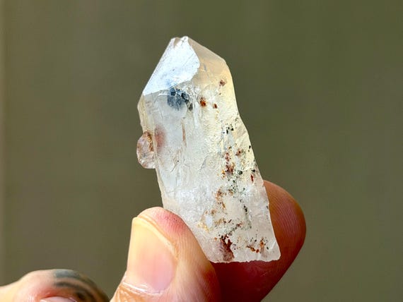 Seraphinite Quartz, Green Clinochlore Inclusions, 21g, New Find, Diamantina, Minas Gerais, Brazil B618