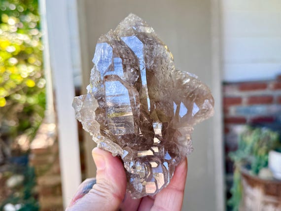 Elestial Smoky Quartz, 460g, Grounding, Protection & Manifestation, Aracuai, Minas Gerais, Brazil W187