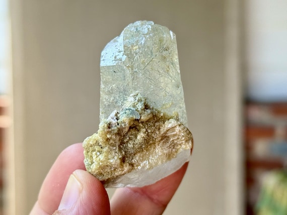 Indicolite Quartz with Golden Mica, 51g, New Find, Psychic Ability & Mediumship, Jenipapo, Minas Gerais, Brazil T228