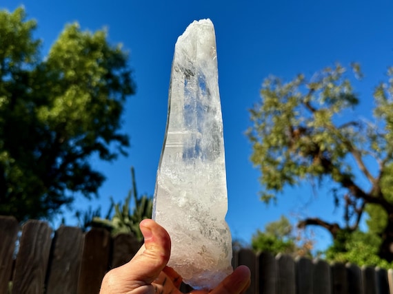 Lightning Strike Laser Quartz, Double Terminated & Lemurian Striations, 1.1 Kilo, Diamantina, Minas Gerais, Brazil V152