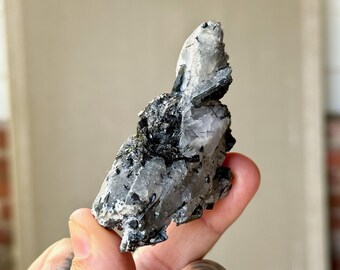Cuarzo turmalina negra, 90 g, hallazgo antiguo, conexión a tierra y protección, chakra raíz, valle de Shigar, Pakistán A056