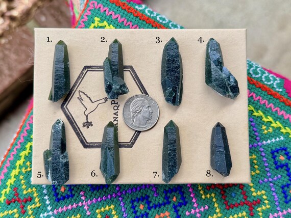 Green Hedenbergite Quartz, All Natural, Choose ONE of Eight, Heart & Root Chakra, Inner Mongolia A721