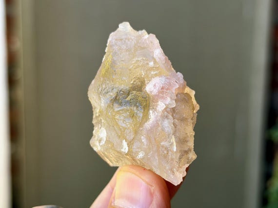 Citrine & Canga Rose Quartz, Natural Crystallized Formation, 50g, New Find, Taquaral, Brazil, A784