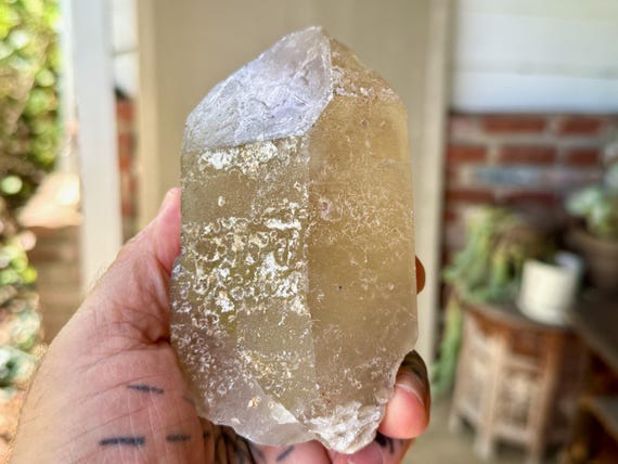 Citrine, Natural with Pitted Textures, 614g, Manifestation & Creativity, Aracuai, Minas Gerais, Brazil V408