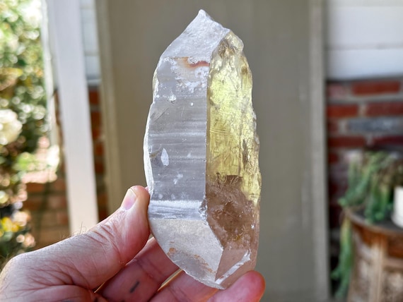 Russian Lemurian Quartz, Sacred Scribe, Double Terminated, 416g, Old Find, Ancient Wisdom, Yuzhnyi Quarry, Oblast, Russia V357