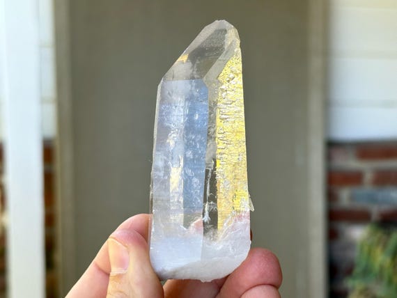 Starbrary Quartz with Record Keeper & Time Link, 161g, Water Clear Quartz with Extraterrestrial Glyphs, Zeca de Souza, MG, Brazil T738