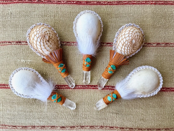 Shaman Rattle with Lemurian Quartz, Traditional Andean Shaker for Shamanic Plant Medicine Ceremony, Made In Peru