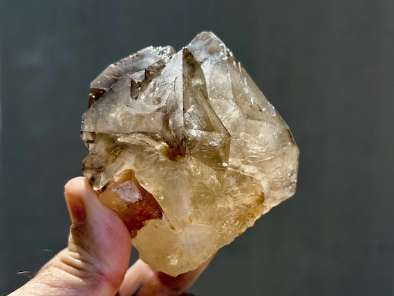 BG3 Elestial Citrine, 344g, New Find, Adaptogenic Energy Balancing Crystal, Piaui, Brazil V758