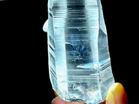Blue Needle Lemurian Quartz, Water Clear, 137g, New Find, Muzo Habit Formation, Bahia, Brazil T157