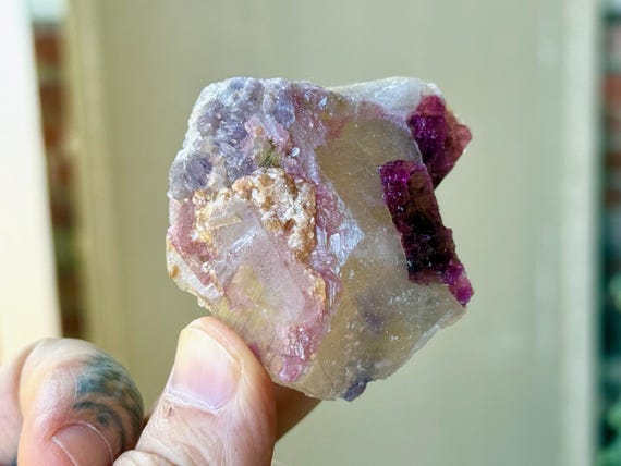 Unicorn Stone Quartz, Pink Tourmaline & Lepidolite, 970g, New Find, Coronel Murta, Minas Gerais, Brazil A225