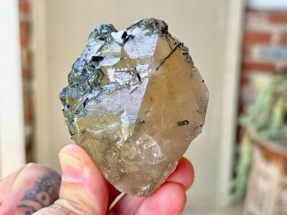 Citrine with Blue & Green Tourmaline, All Natural, 226g, New Find, Coronel Murta, Minas Gerais, Brazil V410