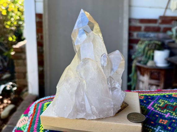 Golden Healer Lemurian Quartz, Self-Standing, 1.6 Kilo, New Find, Bahia, Brazil W141