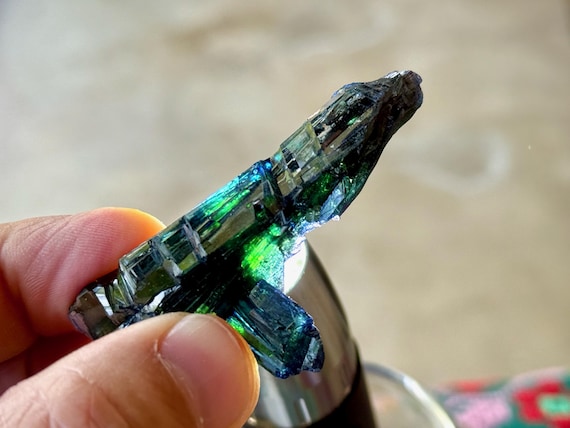 Vivianite, Blue & Green Hues, Natural Formation, 22g, Heart Chakra, Visualization and Forgiveness, Amazonas, Brazil A639