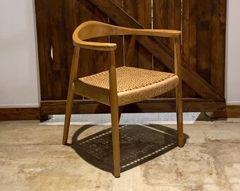 2 x Modern Wicker Wooden Outdoor/Indoor Chair | Handmade, ready to sit on it, Contract Grade