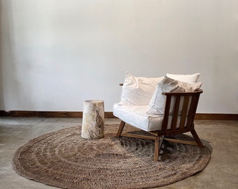 Round Handwoven Pandan Rug, Natural material for natural looks