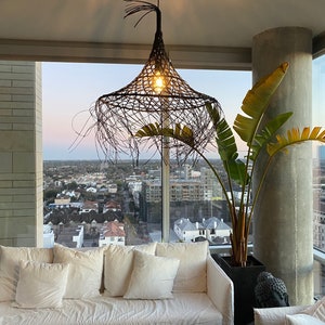 Menorca Rattan Woven Pendant Light | Simple and Natural Lamp with lIghting FIxtures
