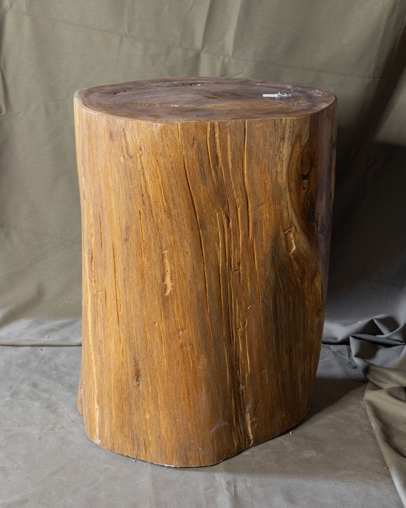 Mesa auxiliar madera teca color stone