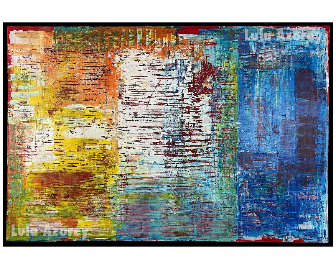 REGRET, Original Large Painting, 48x72, Abstract, Ready to Hang, Modern ...