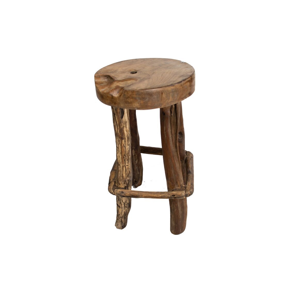 Reclaimed Wood Stool or Side Table | Solid Teak Root - Etsy