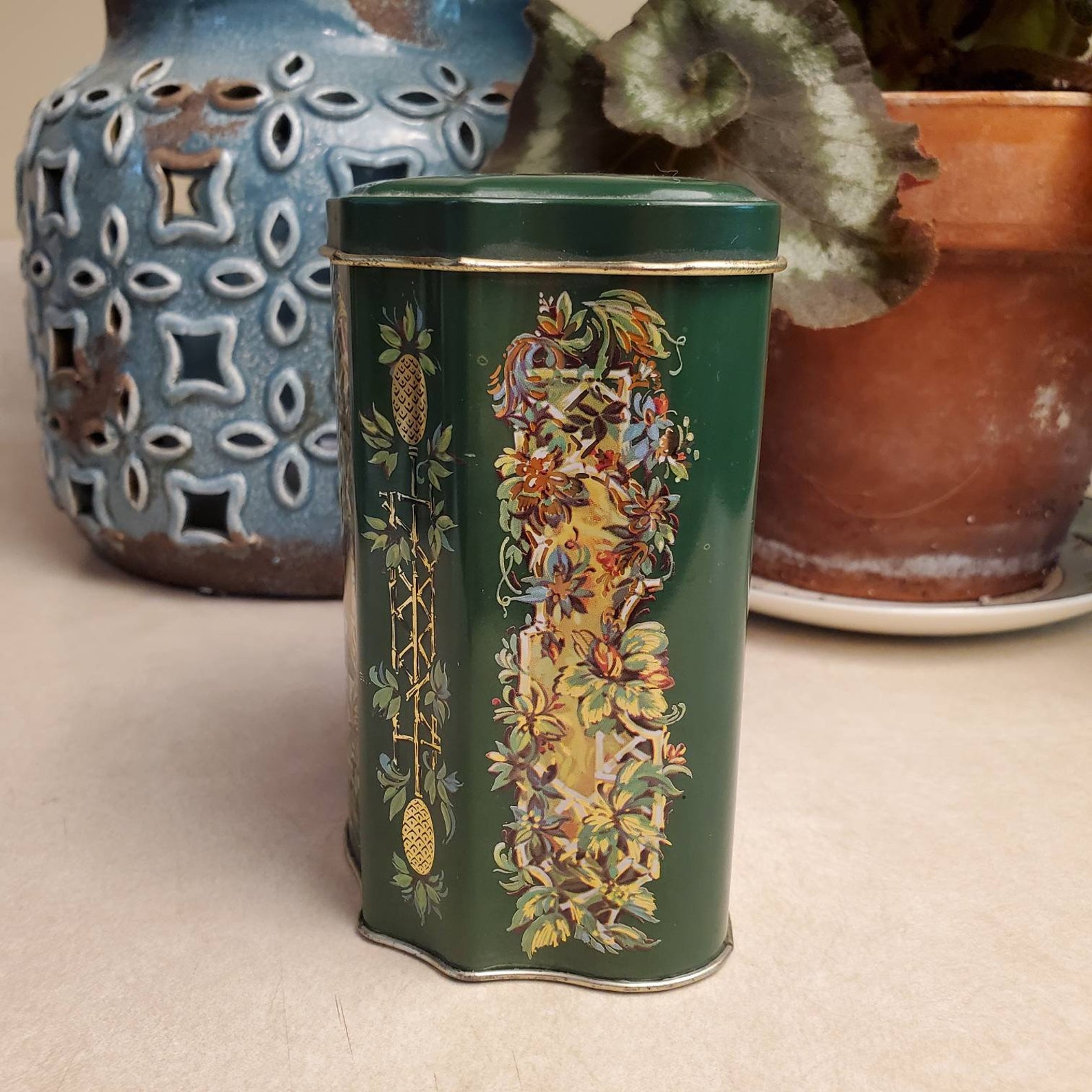 Vintage 1981 Avon Tin Christmas Canister Etsy