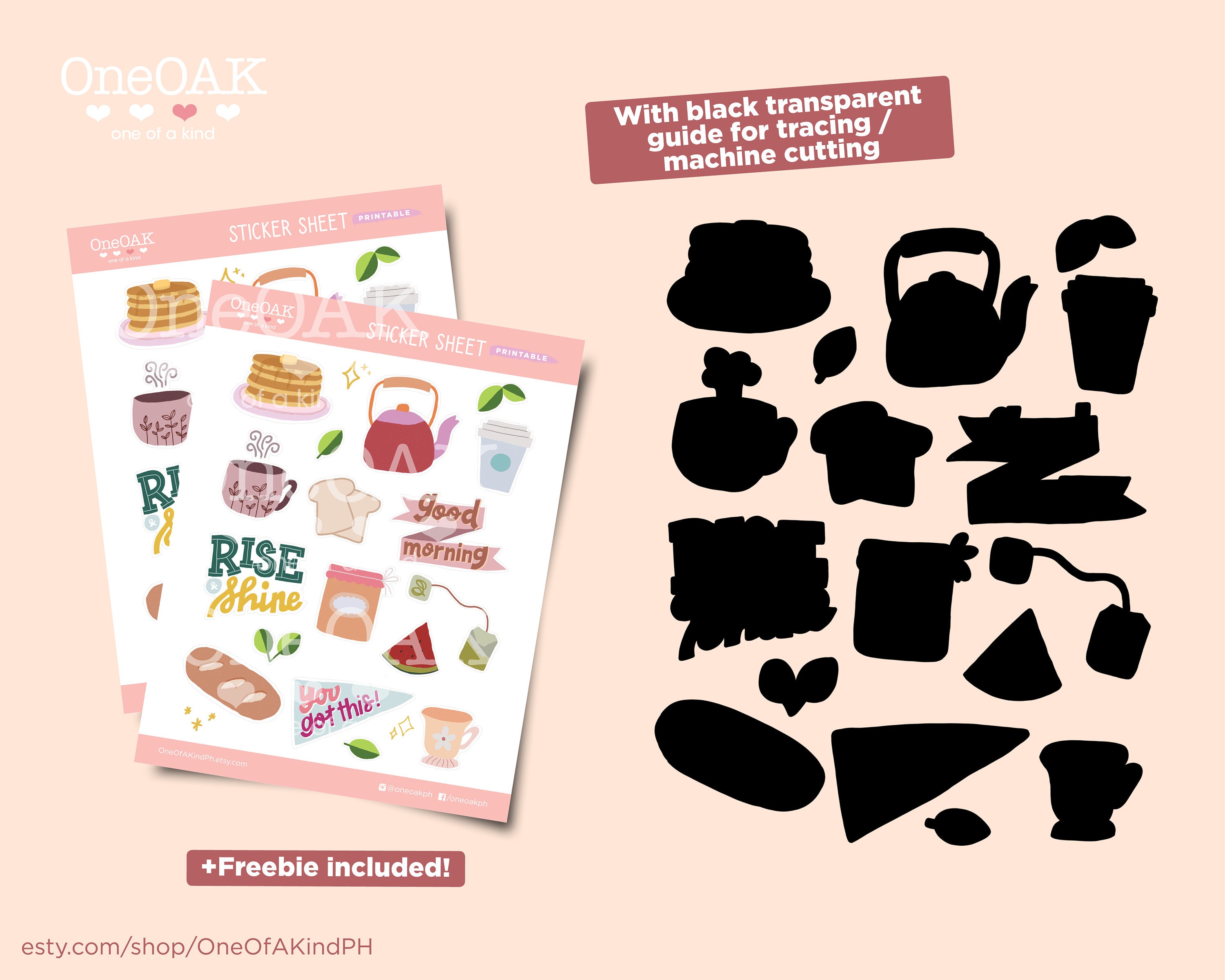 Breakfast Sticker Printable Breakfast Sticker Sheet Cute | Etsy