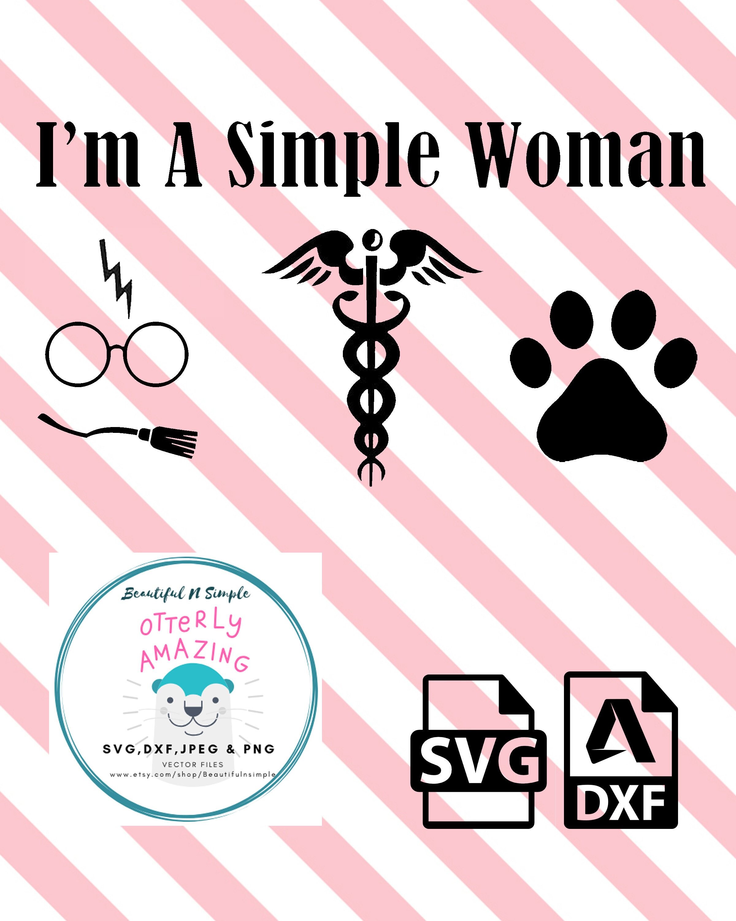 I'm a Simple Woman Harry Potter Nurse and my Dog SVG | Etsy