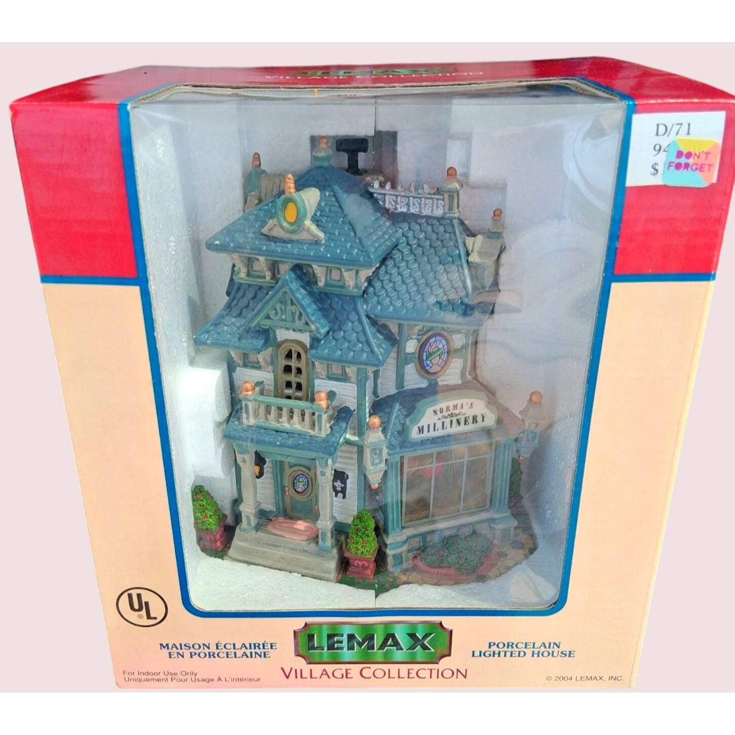 Lemax Village Collection Porcelain Lighted House Normas Millinery