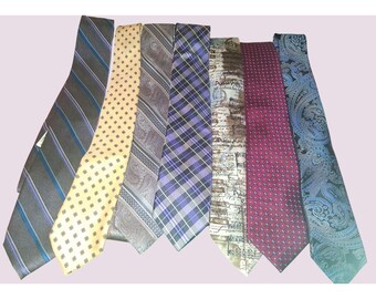 Set van 7 designer-stropdassen voor heren - Nautica Pronto Uomo Stafford Eagles Wings - gemengde patronen en kleuren