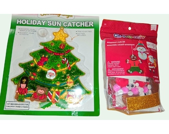 Kit de manualidades para niños mayores de 6 años: atrapasol navideño y adorno Creatology.