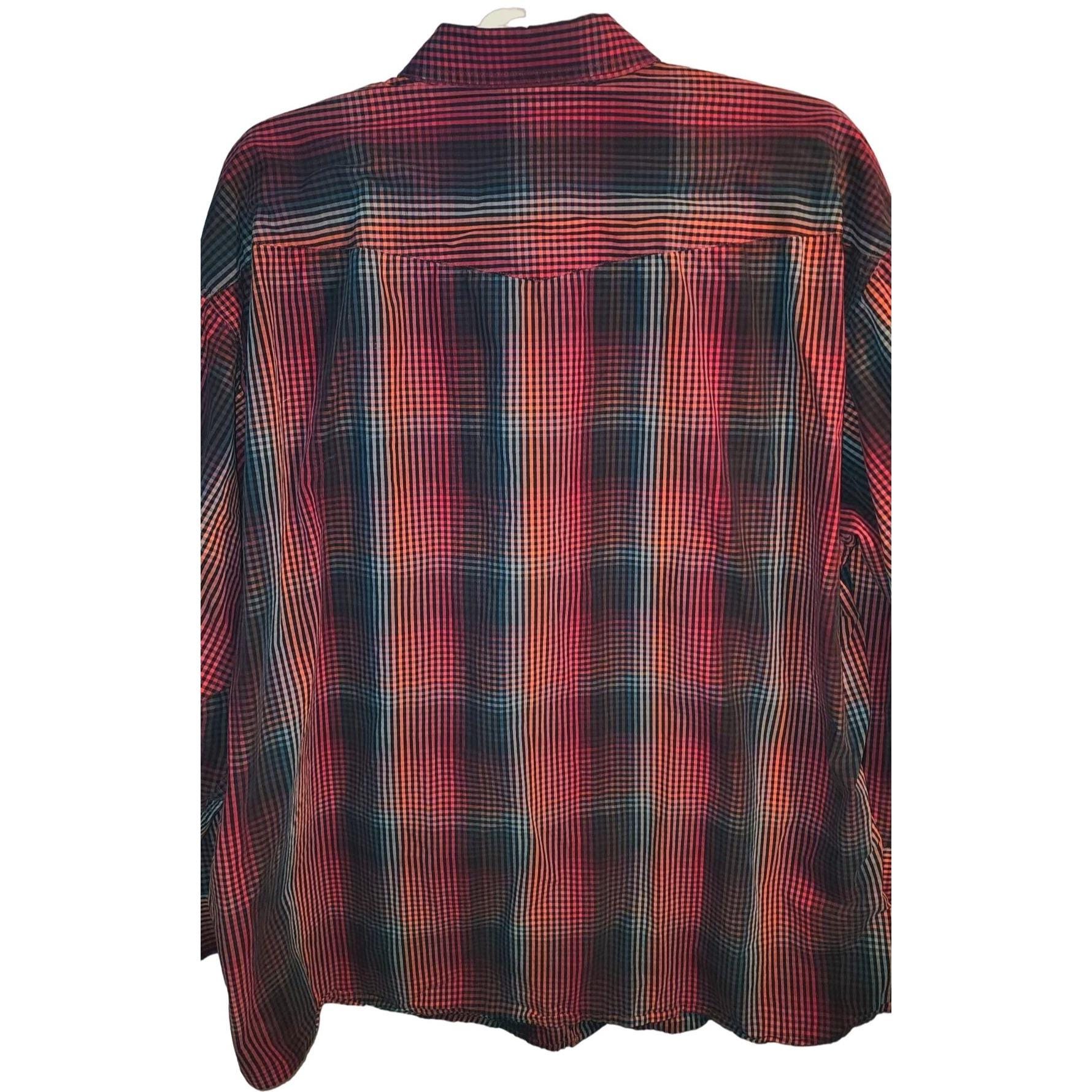 トップス ROTOL SNAP BUTTON SHIRT CHECK wism Panhandle 2xl Western Plaid Snap Button Long Sleeve Shirt