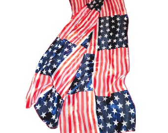 vintage drapeau des Etats-Unis écharpe cravate bandeau serre-tête 5 pi x 1 pi SfPf maison Q6