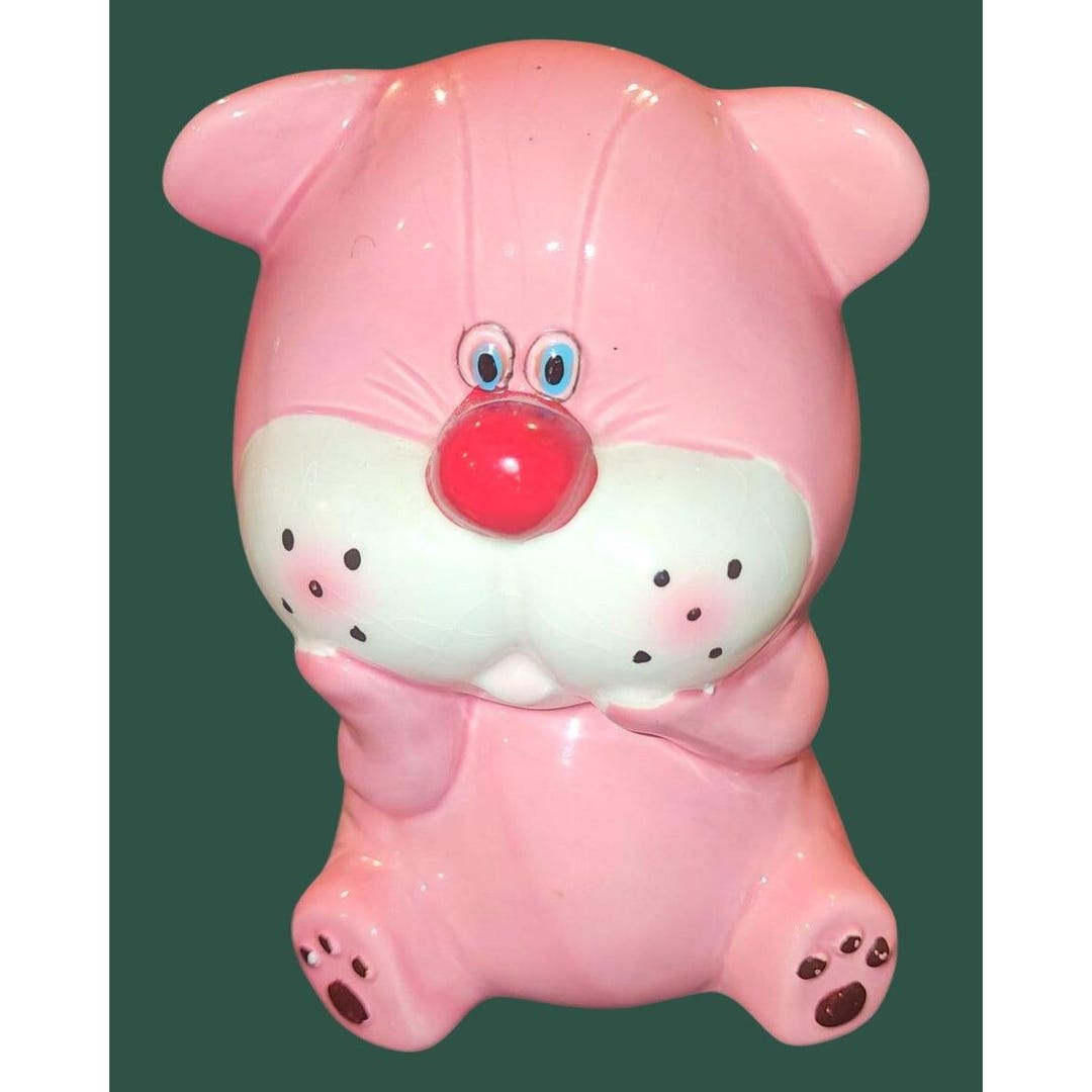 Teleflora Pink Ceramic Animal Planter Kitschy - Etsy Denmark