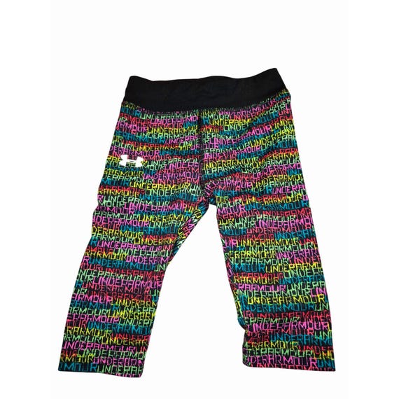 Under Armour Girls 4-Piece Set: Graphic Tees Red Gray  Multicolor Leggings  Nike Dri-Fit Blue/Pink Shorts For 2-3 Yrs View 2