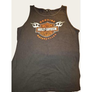 Harley-davidson Mens Genuine Motorcycles Black Tank Top XL*22 - Etsy