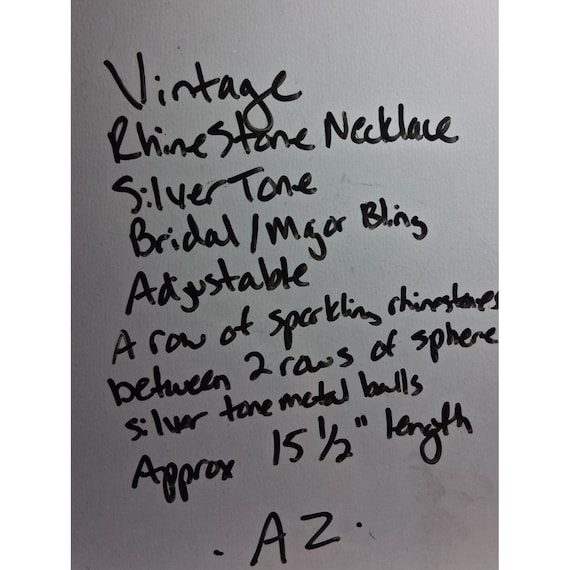 Rhinestone Silver-Tone Adjustable Layered Necklac… - image 7