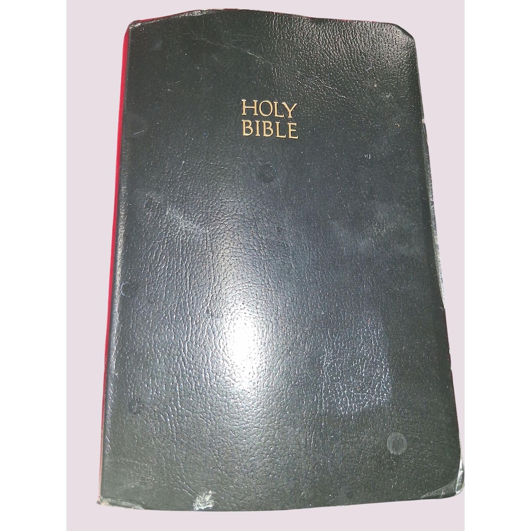 Holy Bible New King James Version Black Leather Cover by Thomas Nelson ...
