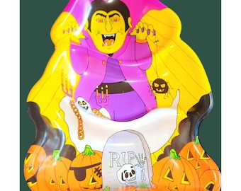 Vintage Halloween Dracula Serving Tray Bright