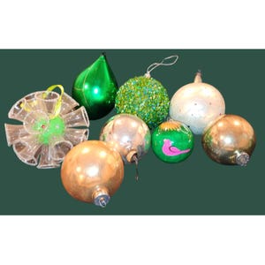 Vintage Weihnachtsschmuck Set mit 8 einzigartigen Designs gemischten Farben