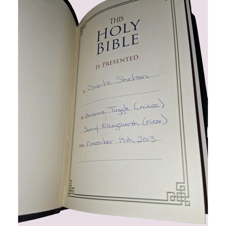Holy Bible New King James Version Black Leather Cover by Thomas Nelson ...