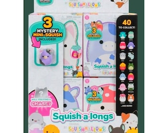 AV•Squishmallows Squish-A-Longs Clip-On Mystery Pack With 3 Mini-Squish Included NEW
