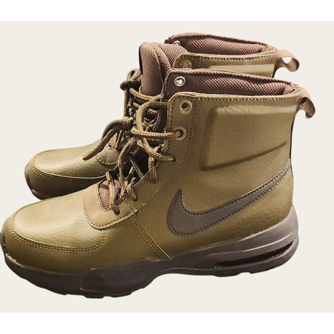 Nike Kids Air Force High-top Boots Size 5Y Olive Army Green