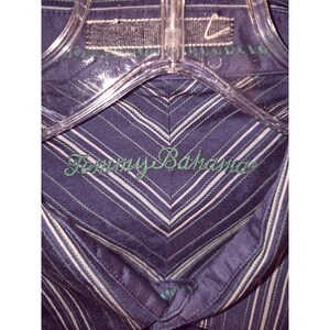 Tommy Bahama Mens Medium 100% Silk Navy Striped Button-Up Long Sleeve Shirt image 2