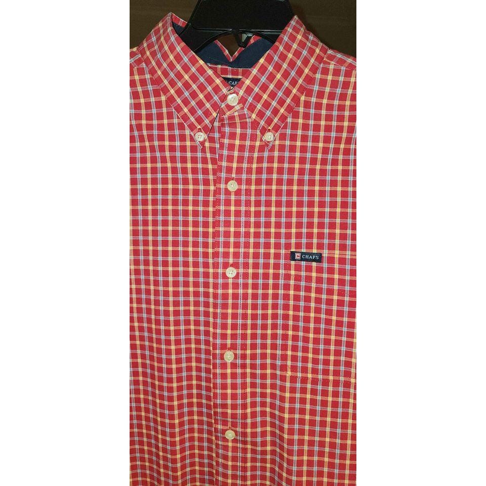 Chemise Homme Cody James 2XL Rouge à Carreaux – Coton, Manches Longues, Coupe Régulière, Fermeture Boutonnée