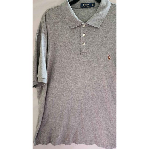 Polo Ralph Lauren Gray Short Sleeve Polo Shirt 2XB Big Size 100